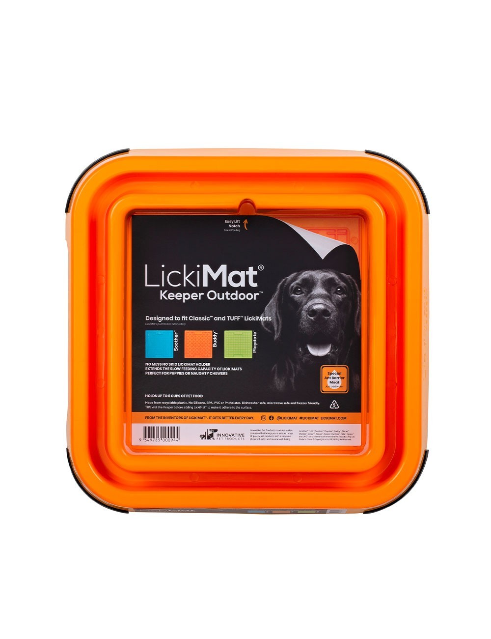 LICKIMAT KEEPER OUTDOOR NARANJA GUAU AND CAT - 1