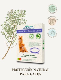 ARAVA COLLAR ANTIPULGAS Y GARRAPATAS 100% NATURAL PARA GATO GUAU AND CAT - 1