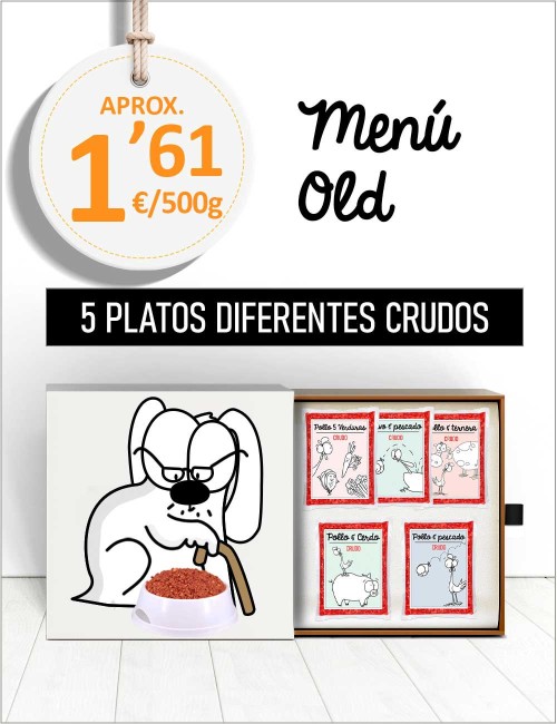 Menú Perros Senior CRUDO de 5 a 10kg GUAU AND CAT - 1