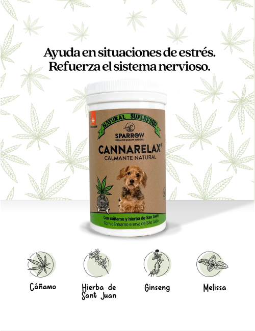 SPARROW MEZCLA DE HIERBA PARA PERROS CANNARELAX 100GR GUAU AND CAT - 1