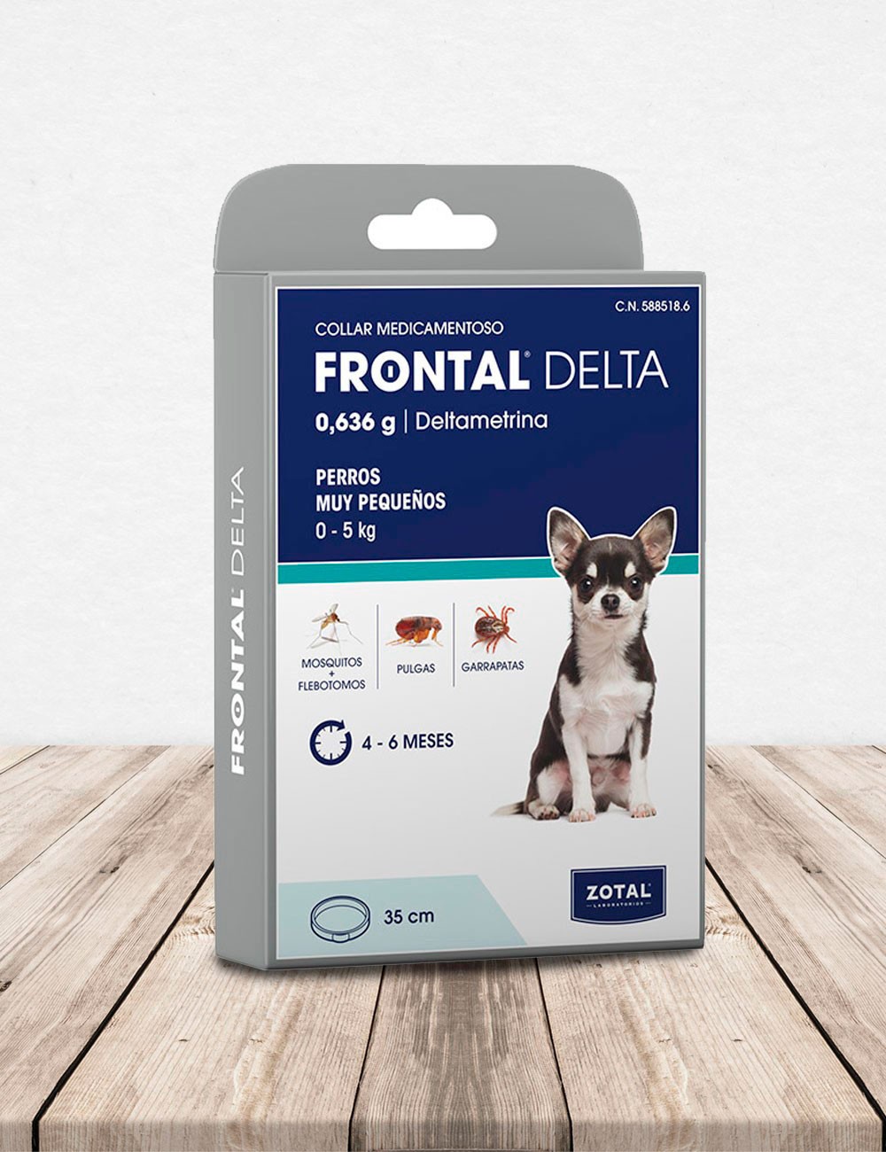 FRONTAL DELTA COLLAR MEDICAMENTOSO PERROS MUY PEQUEÑOS GUAU AND CAT - 1