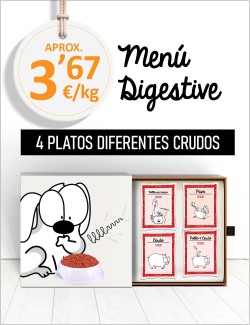 Menú Problemas Digestivos CRUDO de 5 a 40kg