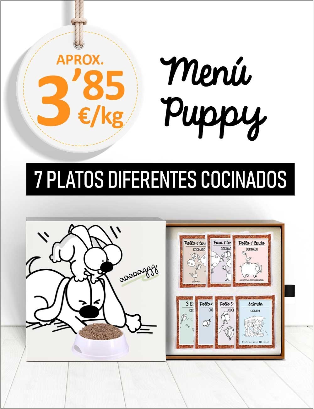 Menú Cachorros COCINADO de 5 a 40kg